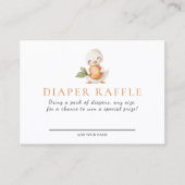 Waterverf Baby Eend Luierspel Kaart (Voorkant)