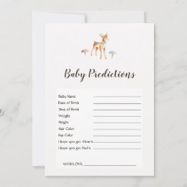 Waterverf Baby Eer Baby shower Predictions Game