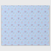 Waterverf Baby Elephant Baby shower Gift Wrap Cadeaupapier (Vlak)