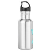 Waterverf baby Elephant Happy Birthday Naam toevoe Waterfles (Achterkant)