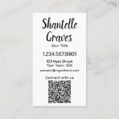 Waterverf Baby en Bunny QR Code Verticaal Visitekaartje (Achterkant)