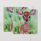 waterverf baby feestdagenkaart (Voorkant / Achterkant)