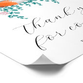 Waterverf baby fox - Bedankt voor uw komst Poster (Hoek)