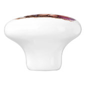 Waterverf Baby Fox keramische knop (Zijkant)