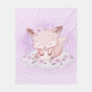 Waterverf Baby Fox Lovers Cadeau voor Baby Fleece Deken
