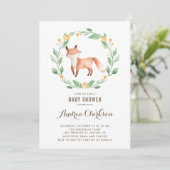 Waterverf Baby Fox Woodland Baby shower Kaart (Staand voorkant)