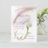 Waterverf Baby Geboorteaankondigingskaart Kaart (Staand voorkant)