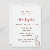 Waterverf Baby Giraffe Baby shower Kaart (Achterkant)