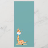 Waterverf Baby Giraffe, Baby shower Menu (Achterkant)