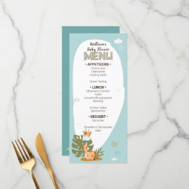 Waterverf Baby Giraffe, Baby shower Menu