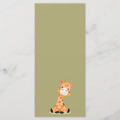 Waterverf Baby Giraffe, Baby shower Menu (Achterkant)