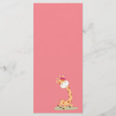 Waterverf Baby Giraffe, Baby shower Menu (Achterkant)