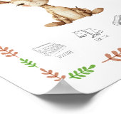  Waterverf Baby Giraffe Geboortegegevens Poster (Hoek)