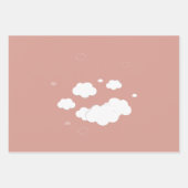 Waterverf Baby Giraffe Safari tweeling Birthday Inpakpapier Vel (Voorkant 3)