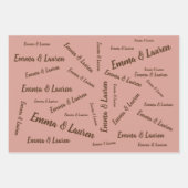 Waterverf Baby Giraffe Safari tweeling Birthday Inpakpapier Vel (Voorkant)