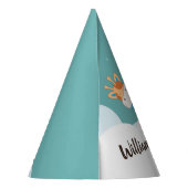 Waterverf Baby Giraffe Safari Twins Birthday Feesthoedjes (Achterkant)