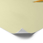 Waterverf Baby Giraffe, Welkom bij Baby shower Poster (Hoek)