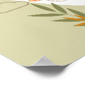 Waterverf Baby Giraffe, Welkom bij Baby shower Poster (Hoek)