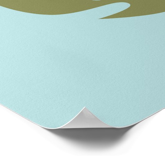 Waterverf Baby Giraffe, Welkom bij Baby shower Poster (Hoek)