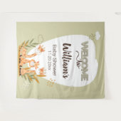 Waterverf Baby Giraffe, Welkom bij Baby shower Wandkleed (Voorkant (horizontaal))