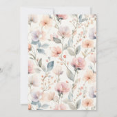 Waterverf Baby Girl Sip and See Kaart (Achterkant)