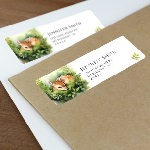 Waterverf Baby Herten Baby shower adreslabel Etiket