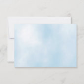 Waterverf Baby Herten Blauw Bloemen Dank u kaart (Achterkant)