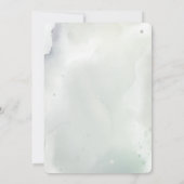 Waterverf Baby Herten Bloem Rozen Groen 1st Kaart (Achterkant)