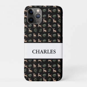 Waterverf Baby Herten en bladeren Patroonnaam Case-Mate iPhone Case