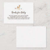 Waterverf Baby Herten op White Book Verzoek Informatiekaartje (Voorkant / Achterkant)