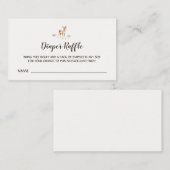 Waterverf Baby Herten Paddenstoelen Luier Raffle Informatiekaartje (Voorkant / Achterkant)