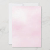 Waterverf Baby Herten Roze Bloemen Baby shower Kaart (Achterkant)