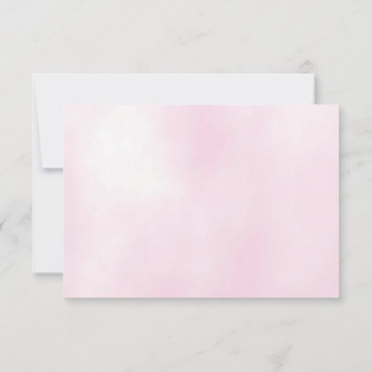 Waterverf Baby Herten Roze Bloemen Dank u kaart (Achterkant)