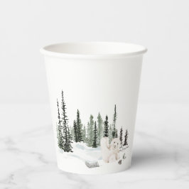 Waterverf Baby Het is koud buiten baby shower Papieren Bekers