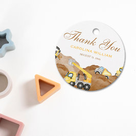 Waterverf baby in aanbouw baby shower bedankjes labels