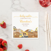 Waterverf baby in aanbouw baby shower servet (Insitu)