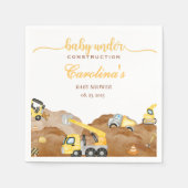 Waterverf baby in aanbouw baby shower servet (Voorkant)