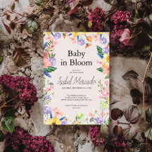 Waterverf Baby in Bloei Wilde Bloem Lente