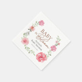 Waterverf Baby in Bloom Baby shower Custom Servet (Hoek)