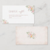 Waterverf Baby in Bloom Baby shower luierloterij Informatiekaartje (Voorkant / Achterkant)