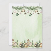 Waterverf Baby is koud buiten Baby shower Invi Kaart (Achterkant)