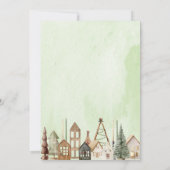 Waterverf Baby is koud buiten Baby shower Invi Kaart (Achterkant)