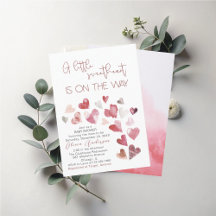 Waterverf Baby is koud buiten Baby shower Invi