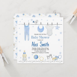 Waterverf baby jongen kaart