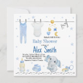 Waterverf baby jongen kaart (Voorkant)