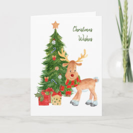 Waterverf Baby Kerstmis Kaart