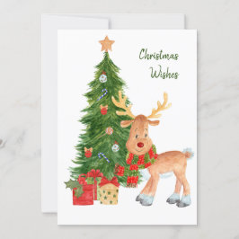 Waterverf Baby Kerstmis Kaart