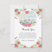 Waterverf Baby Koala met maanuitnodiging Bedankkaart (Voorkant)