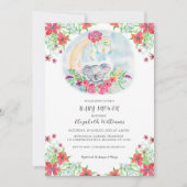 Waterverf Baby Koala met maanuitnodiging Kaart (Voorkant)