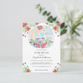 Waterverf Baby Koala met maanuitnodiging Uitnodiging Briefkaart (Staand voorkant)